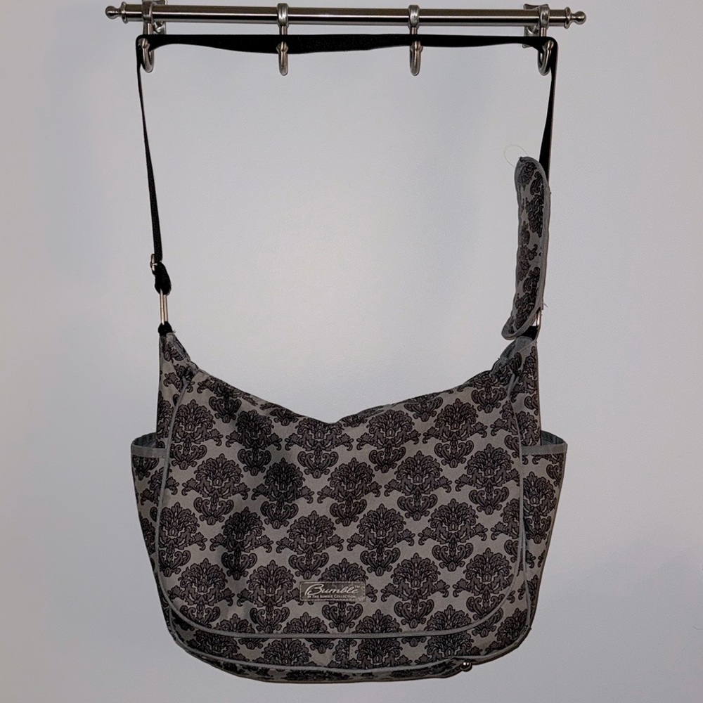 Bumble Crossbody Diaper Bag - Damask Print